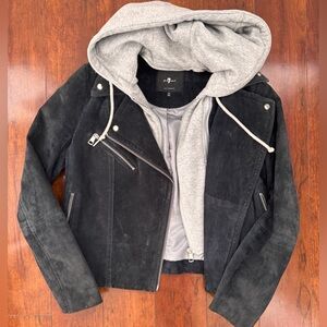 7 For All Mankind- Navy Suede women’s Jacket